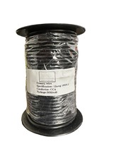 Electrical Primary Wire Spool 12 AWG 105/0.2 CCA Conductor 30M Roll Copper BLACK - £23.73 GBP