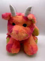 12&quot; Orange Dragon Plush Stuffy Stuffed Animal Doll Toy - Peek-A-Boo Toys - £9.77 GBP