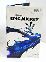 Instruction Booklet Manual Only Disney Epic Mickey Wii 2010 No Game - £5.88 GBP
