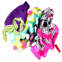 Monica Iccudran Lot of 3 Square Scarves Bright Colors - £7.98 GBP