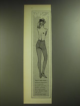 1974 Lord & Taylor Schiaparelli Supp Hose Ad - They'll never know - £14.48 GBP