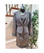 Lauren Taylors Women Gray Polyester Single Breasted Blazer &amp; Dress 2 Pcs... - $998.83 MXN