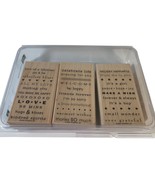 Stampin Up So Many Sayings Rubber Stamp Set Wood Mounted - $8.31