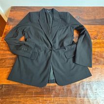 Halogen Blazer Jacket Womens Size 4 Black One-Button Notch Lapel Lined - $43.56
