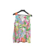Lily Pulitzer Multicolor Sleeveless Floral Print Womens Blouse Size XL - £30.82 GBP