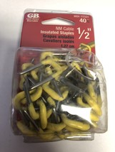 Gardner Bender MDI-1550Y 40-Pack 1/2 x 1&#39;&#39; Yellow PVC Insulated Metal Staples - $7.22