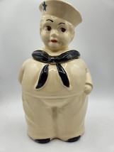 Vintage Shawnee Pottery Sailor Boy Cookie Jar American Bisque Usn - £50.85 GBP