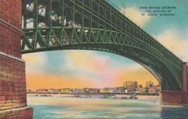 Eads Bridge Skyline St. Louis Missouri MO Postcard C56 - £2.38 GBP