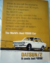 Datsun /2 Economy 2-Door Economy Car Magazine Advertising Print Ad Art 1969 - £5.49 GBP