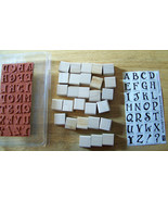 Alphabet Antique Upper Letter + set Stampin Up  discontinued 1998 clamsh... - £17.52 GBP