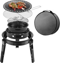 Portable Charcoal Grill, Foldable Tabletop Outdoor 14 Inch - Barbeque Grill, - £30.03 GBP