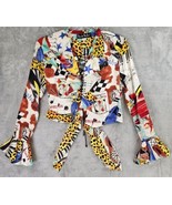 Nicole Miller Shirt Womens 6 Elvis Music 90s Vintage Silk Blouse Made in... - £154.64 GBP