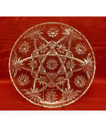 Vintage Anchor Hocking Early American Prescut round platter clear glass ... - $224.45 MXN