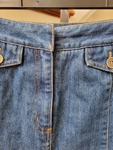 Talbots Women&#39;s Blue Denim 100% Cotton A-Line Casual Knee Length Skirt S... - £20.44 GBP
