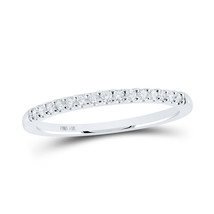 14kt White Gold Womens Round Diamond Single Row Band Ring 1/6 Cttw - £266.21 GBP