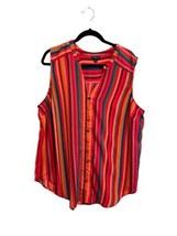 TORRID Womens Top HARPER Multicolor Stripe Sleeveless Tunic Size 3X - £11.31 GBP