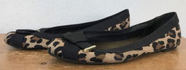 Payless Christian Siriano Leopard Print Ballet Ribbon City Flats Shoes 6.5 - £15.79 GBP