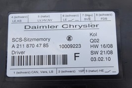 2010 Mercedes SLK230 SLK300 FRONT LEFT DRIVER SEAT CONTROL MODULE U0047 image 12