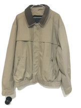 Vintage Scovill Jacket Men’s XL Tan Full Zip &amp; Buttons - £29.07 GBP