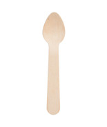 Natural Wooden Taster Spoons x 20 Cutlery Wood Rustic Wedding Party Eco ... - £6.51 GBP