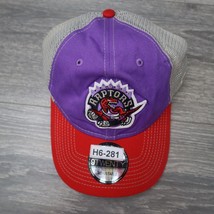 Vintage Raptors New Era Hat Mens Adjustable Cap Snap Back Casual NBA Purple Red - £14.73 GBP