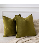 Olive Green Luxury Velvet Throw Pillow Covers 22X22 Set of 2,Decorative ... - €26,28 EUR