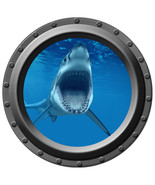 Open Wide Shark - Porthole Wall Decal - £11.12 GBP