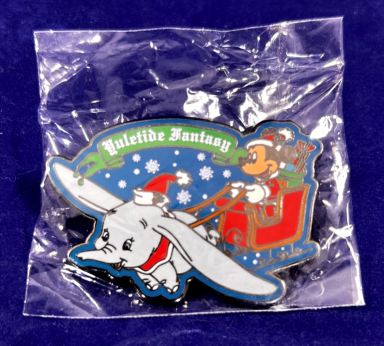 Primary image for Disney Institute Dumbo Flying Elephant Pulling Sleigh Mickey Holiday Tour Pin