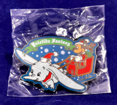 Disney Institute Dumbo Flying Elephant Pulling Sleigh Mickey Holiday Tour Pin - $46.64