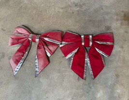Set Of 2 Municipal Christmas Decorations Commercial Bows 24” By 24” - £58.42 GBP