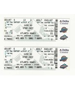 Two Utah Jazz vs Atlanta Hawks -Full Tickets- Nov. 7, 2001 Delta Center ... - €11,71 EUR