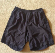 Men&#39;s Lululemon Black Pace Breaker Lined 9&quot; Inseam Running Shorts Medium - $655.68 MXN