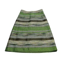 Leifsdottir A-Line Skirt Women 6 Multicolor Striped Tweed Lined Back Zip... - $50.30