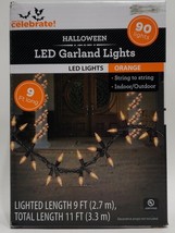 Halloween 90- Count Indoor/Outdoor Orange LED Mini Lights 9 Way To celeb... - $14.84