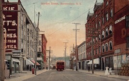 Amsterdam Ny New YORK-MARKET STREET~1908 +1920s~LOT Of 2 Postcards - £9.09 GBP