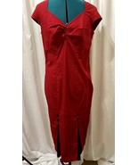 Chic Star Pin up Rockabilly Red W/black Accent Pencil/Wiggle Dress, No S... - £13.90 GBP
