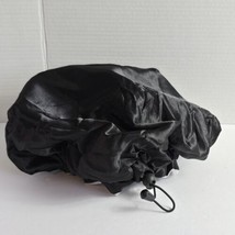 Reusable Black Sateen Shower Cap Waterproof Bath Bathing Hair Cover Draw... - $3.94