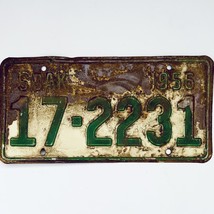 1956 South Dakota Charles Mix County Passenger License Plate 17-2231 - £12.38 GBP