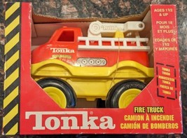 NIB Vintage Tonka Fire Truck 1999 Red White Yellow &amp; Black New In Box 76910 - £23.66 GBP