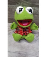 1987 Vintage Baby Kermit Plush Toy Jim Henson Green 6&quot; Pre-owned  - $16.44