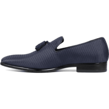Stacy Adams Tazewell Plain Toe Tassel Tuxedo Shoes Slip On Navy 25343-410 image 4