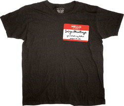 The Princess Bride Movie Inigo Montoya Name Tag T-Shirt Size Small, New Unworn - £11.56 GBP