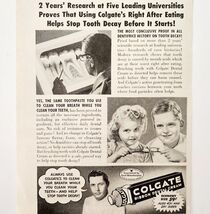 1950 Colgate Ribbon Cream Toothpaste Advertisement Dental Hygiene Vintag... - €12,01 EUR