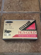 Maxwell VHS-C TC-30 HGX-Gold Premium High Grade Camcorder Video Tape New - £7.81 GBP