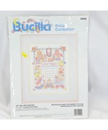 Bucilla Baby Collection 40940 Toy Time Birth Record 11X14&quot; Cross Stitch NEW - $9.79