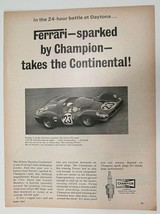 Champion Spark Plugs  Ferrari P4 Daytona Continental Vintage Magazine Ad 1967 - £7.07 GBP