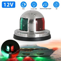 Marine Boat Yacht Pontoon Stainless Steel Led Bow Navigation Light Red G... - $22.99