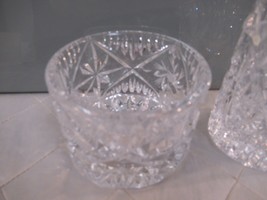 Crystal Creamer and Open Sugar Bowl Pinwheel Design Vintage Cut Glass - £15.45 GBP