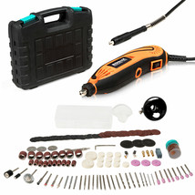 Electric Rotary Tool Kit Variable Speed 140Pc Accessory Flex Shaft Case - £34.93 GBP