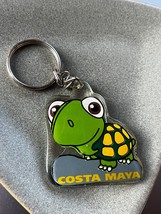 Thick Cute Plastic Green Turtle Costa Maya Travel Souvenir Key Chain – 1... - £6.13 GBP